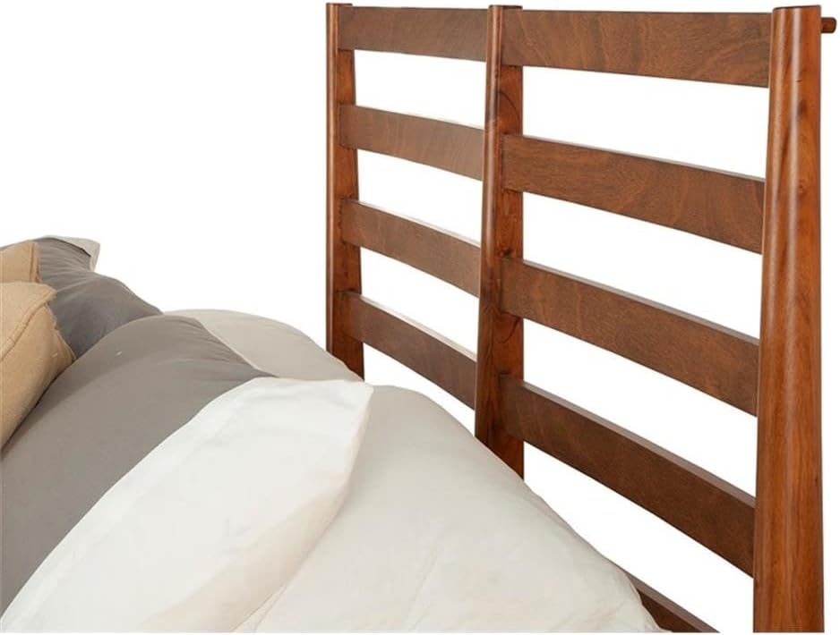 Home Square 3 Piece Set with Standard King Bed and 2-Drawer Nightstand in Acorn