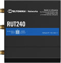 Teltonika RUT240 4G LTE Industrial Router | Compact 4G Cat-4 Cellular Router with Wi‑Fi Hotspot | Dual Ethernet | RMS Remote Management & WAN Failover