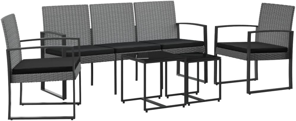 5 Piece Patio Dining Set with Cushions Dark Gray PP Rattanqueen Bed Frame with headboard Queen Size Bed Frame King Size Bed Frame King Platform Bed Frame Metal Bed Frame Queen Size
