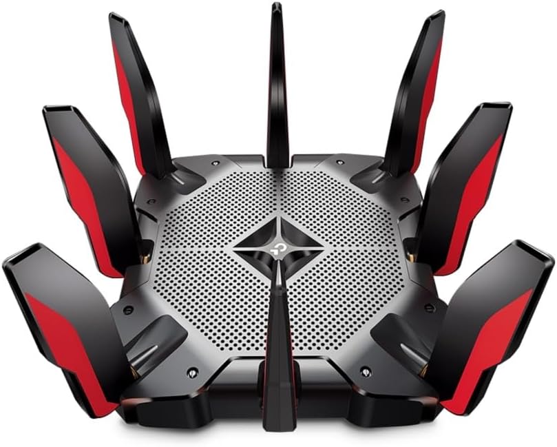 TP-Link - Archer AX11000 Tri-Band Wi-Fi 6 Router - Black/Red (Renewed)