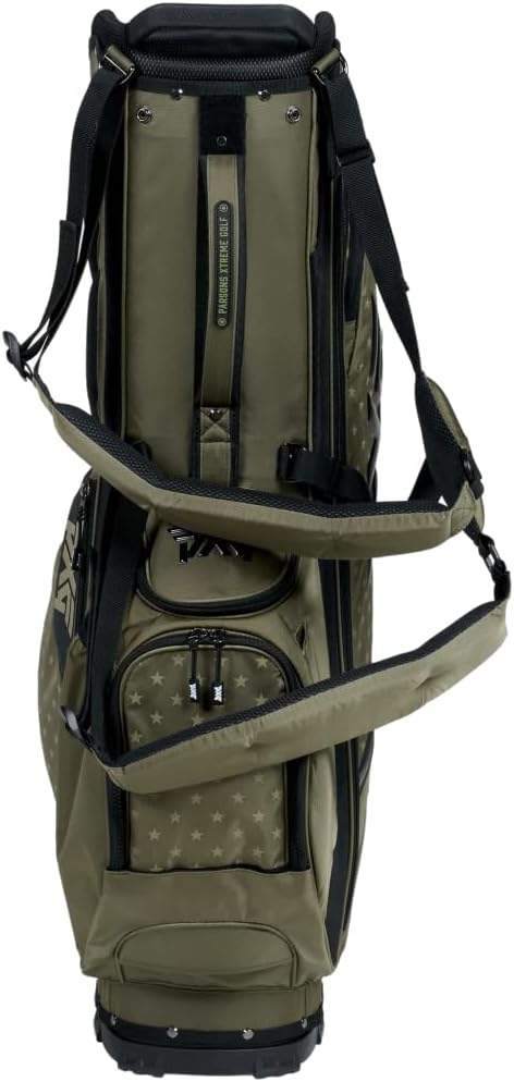 PXG Golf Carry Stand Bag, Xtreme, Deluxe, Lightweight, Aloha, with Carbon Fiber Stand Legs, 4-Way Top, 13 Pockets, Padded Back Panel, Insulated Water Bottle Pocket