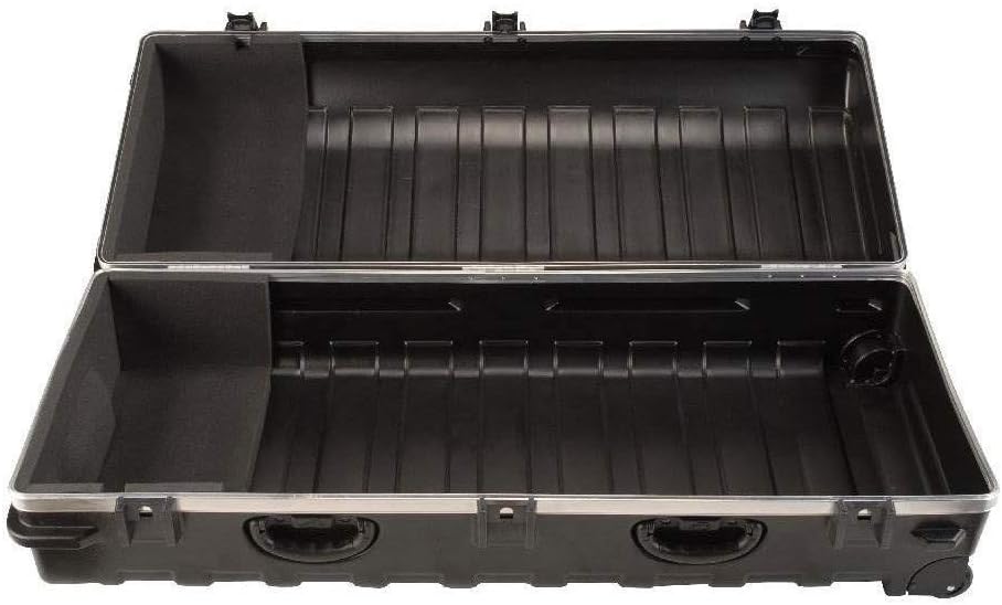 SKB Cases Double ATA Standard Hard Plastic Exterior Golf Bag Travel Case with Wheels, Black (2 Pack)