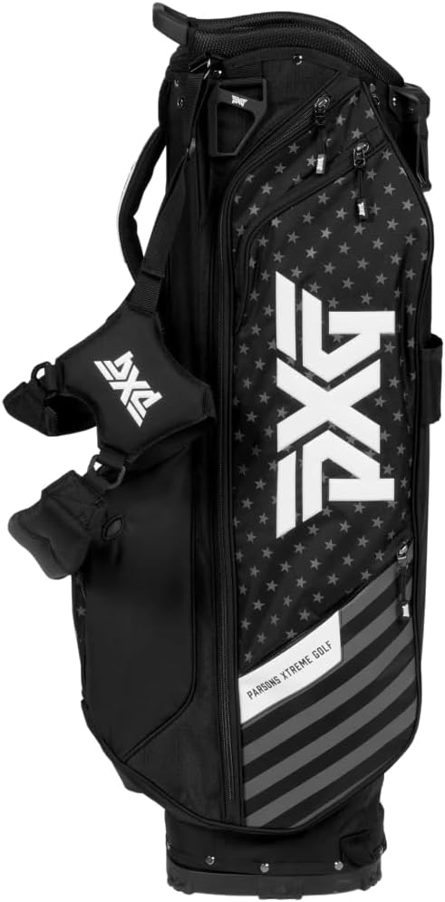 PXG Golf Carry Stand Bag, Xtreme, Deluxe, Lightweight, Aloha, with Carbon Fiber Stand Legs, 4-Way Top, 13 Pockets, Padded Back Panel, Insulated Water Bottle Pocket