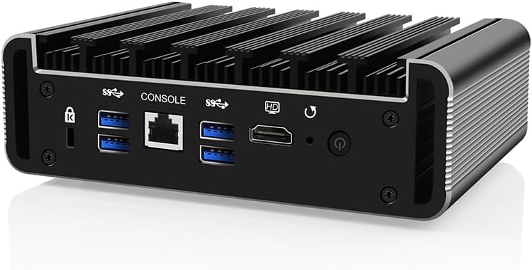 Firewall Industrial Mini PC Inṭel Core 3865U(15W) 6X 2.5 GbE i211AT LAN, AES-NI, 4GB DDR4 128GB MSATA Router Network Security 4XUSB3.0/VGA/HD/Wi-Fi