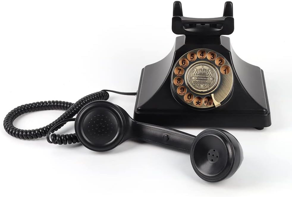 Audio Guestbook Telephone for Wedding Party Gathering (Black)