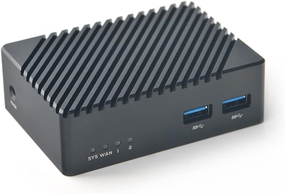 Nanopi R5S Computer Mini Routers OpenWRT with Three Gbps Ethernet Ports LPDDR4X 4GB RAM Mali-G52 GPU Rockchip RK3568 Soc for IOT NAS Smart Home Gateway Support Android FriendlyWrt Docker