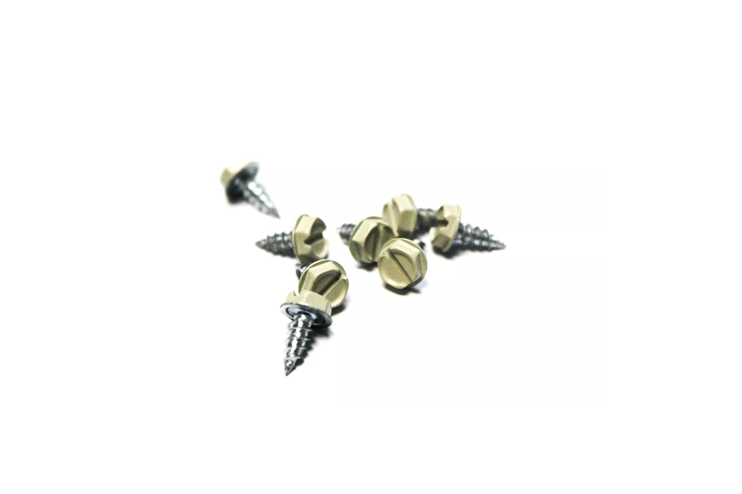 1000 Pcs 6 X 3/8 Slotted Hex Head Sheet Metal Screws Desert Sand Fasteners Screws Set