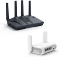 GL.iNet GL-MT6000 (Flint 2) WiFi 6 Router & GL.iNet GL-SFT1200 (Opal) Secure Travel WiFi Router