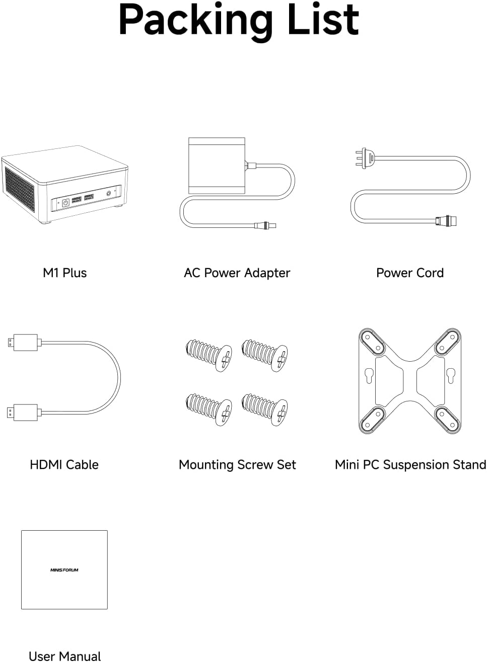 MINISFORUM M1 Plus Mini PC Core i5-12600H(12C/16T, up to 4.5 GHz) 16GB DDR5 512GB SSD Mini Computer,2x2.5G LAN/WiFi6E/BT5.2/4xUSB HDMI/DP/USB4 Triple Video Output,Iris Xe Graphics Micro PC