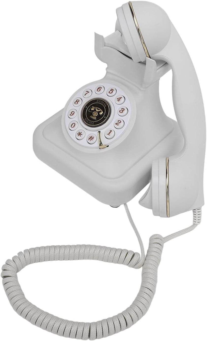 Generic Phone Audio GuestBook, Compact Audio Messages Guest Book Vintage Style 120 Hours Recording 8G Capacity User Friendly for Weddings Parties Funerals (White), #511