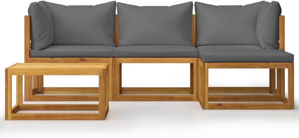 5 Piece Patio Lounge Set with Cushions Solid Acacia Woodqueen Bed Frame with headboard Queen Size Bed Frame King Size Bed Frame King Platform Bed Frame Metal Bed Frame Queen Size