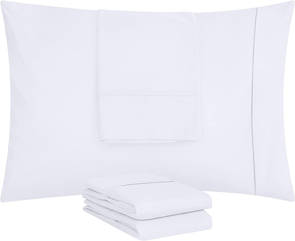 Utopia Bedding Queen Pillow Cases - 80 Pack - Envelope Closure - Soft Brushed Microfiber Fabric - Pillow Covers 20 X 30 Inches (Queen, White)