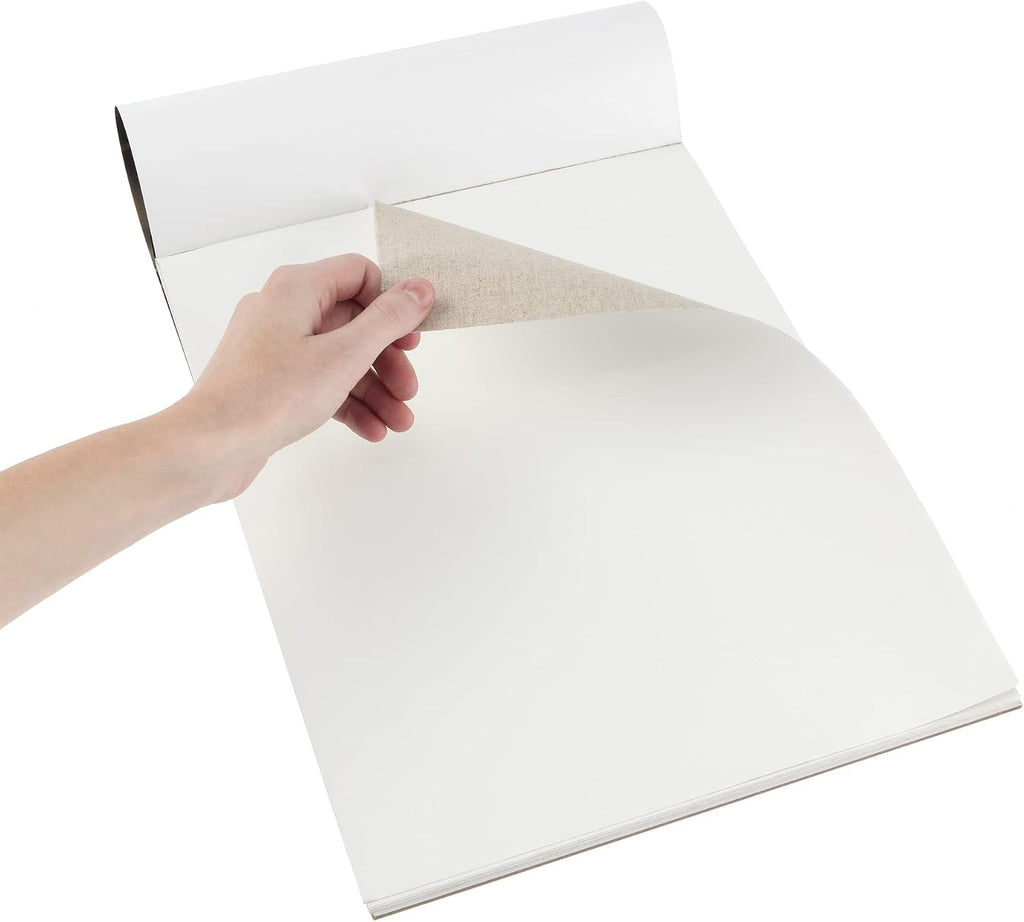 Centurion Deluxe Oil Primed Linen Pad 9'x12' - 4 Pack 10 Sheets Per Pad - 40 Pages Total - 11 oz. No Bleed Pages, Lightweight, Easy to Travel Canvas Pad for Plein Air Painting