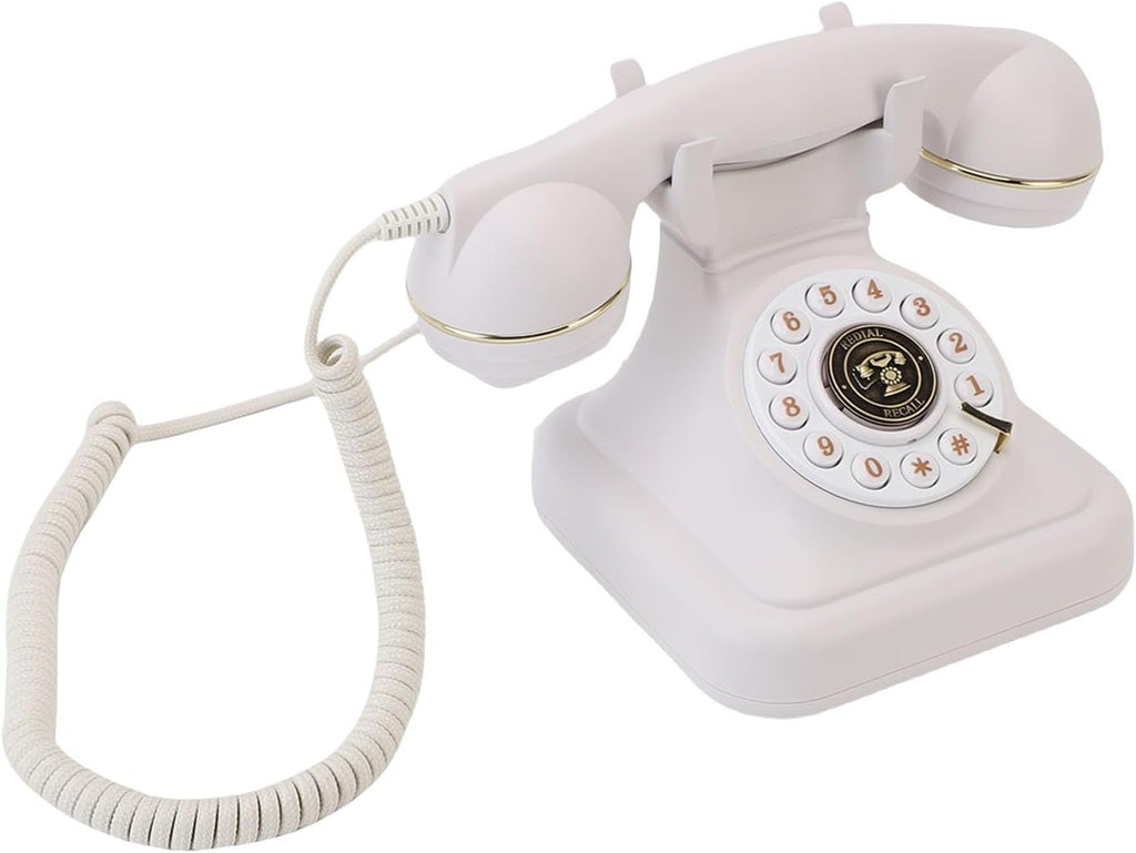 Audio Guest Book Wedding Phone, Audio Guestbook Phone, Vintage Style Message Voicemail for Graduation, Birthdays, Shower, Special Occasions, 32G Micro Storage Card (White)