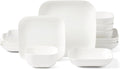 Lenox Dinnerware Set, Studio 1414 Square 16-Piece Set, Service For 4, Bone China Material, Dishwasher & Microwave Safe, Home And Kitchen, Kitchen And Dining, Plates And Bowls Sets (White, 16 Pieces)