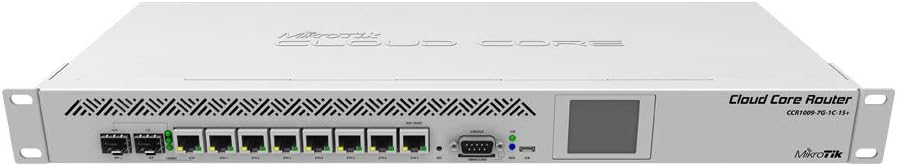 MikroTik Cloud Core Router CCR1009-7G-1C-1S+ Network Router 10/100/1000 Ethernet 7 ports gigabit SFP w/dual power supplies Gigabit Ethernet Ports