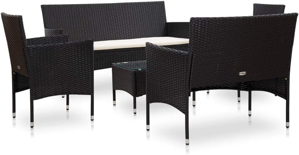 5 Piece Patio Lounge Set with Cushions Poly Rattan Blackqueen Bed Frame with headboard Queen Size Bed Frame King Size Bed Frame King Platform Bed Frame Metal Bed Frame Queen Size