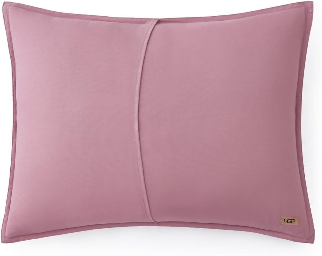 UGG Textured King Comforter Set - 3 Piece Striped Reversible Queen Bedding Set with Pillow Shams, Stylish Soft & Luxurious Pink Bed Set for Home & Bedroom (King)