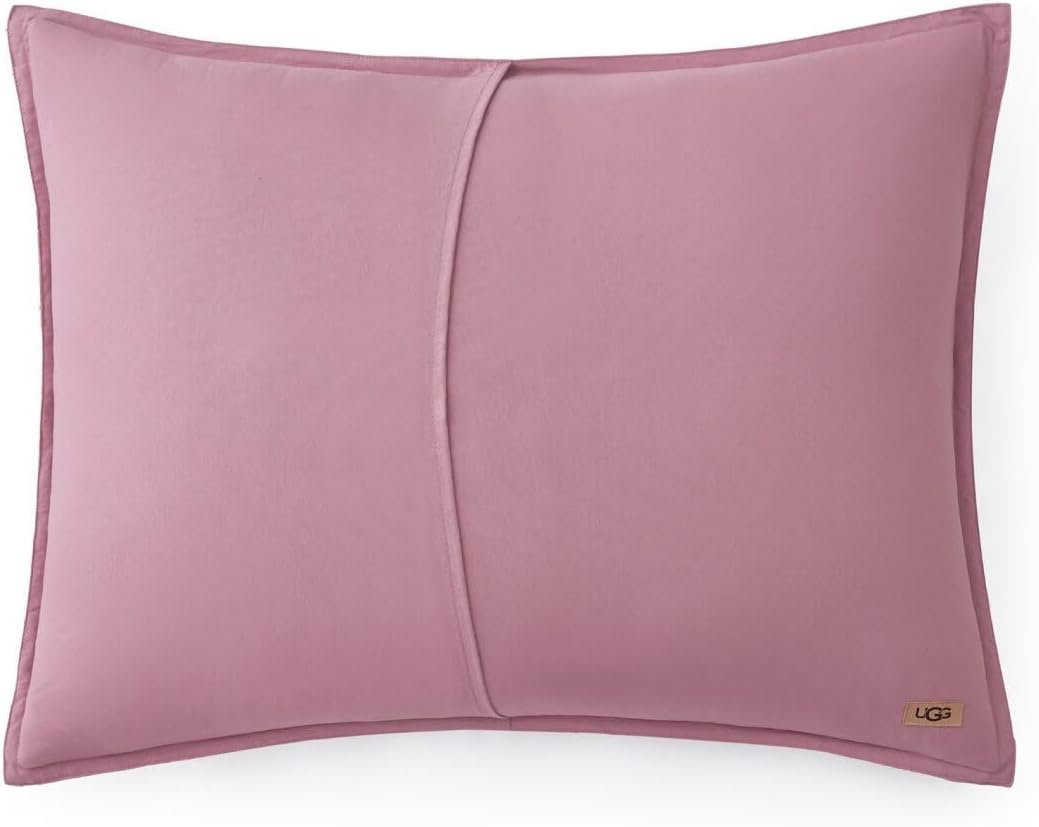 UGG Textured King Comforter Set - 3 Piece Striped Reversible Queen Bedding Set with Pillow Shams, Stylish Soft & Luxurious Pink Bed Set for Home & Bedroom (King)