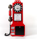 Audio Guestbook Phone Booth, Vintage and Retro Style Audio Guestbook Telephone for Wedding (Red)