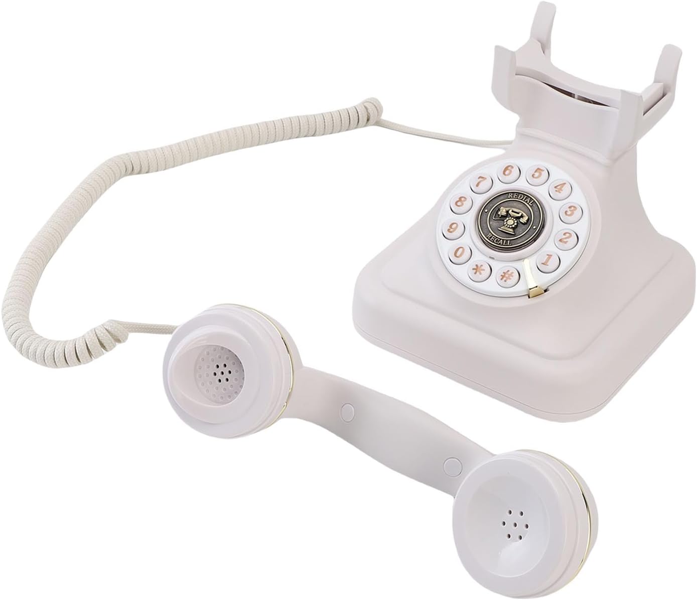 Audio Guest Book Wedding Phone, Audio Guestbook Phone, Vintage Style Message Voicemail for Graduation, Birthdays, Shower, Special Occasions, 32G Micro Storage Card (White)