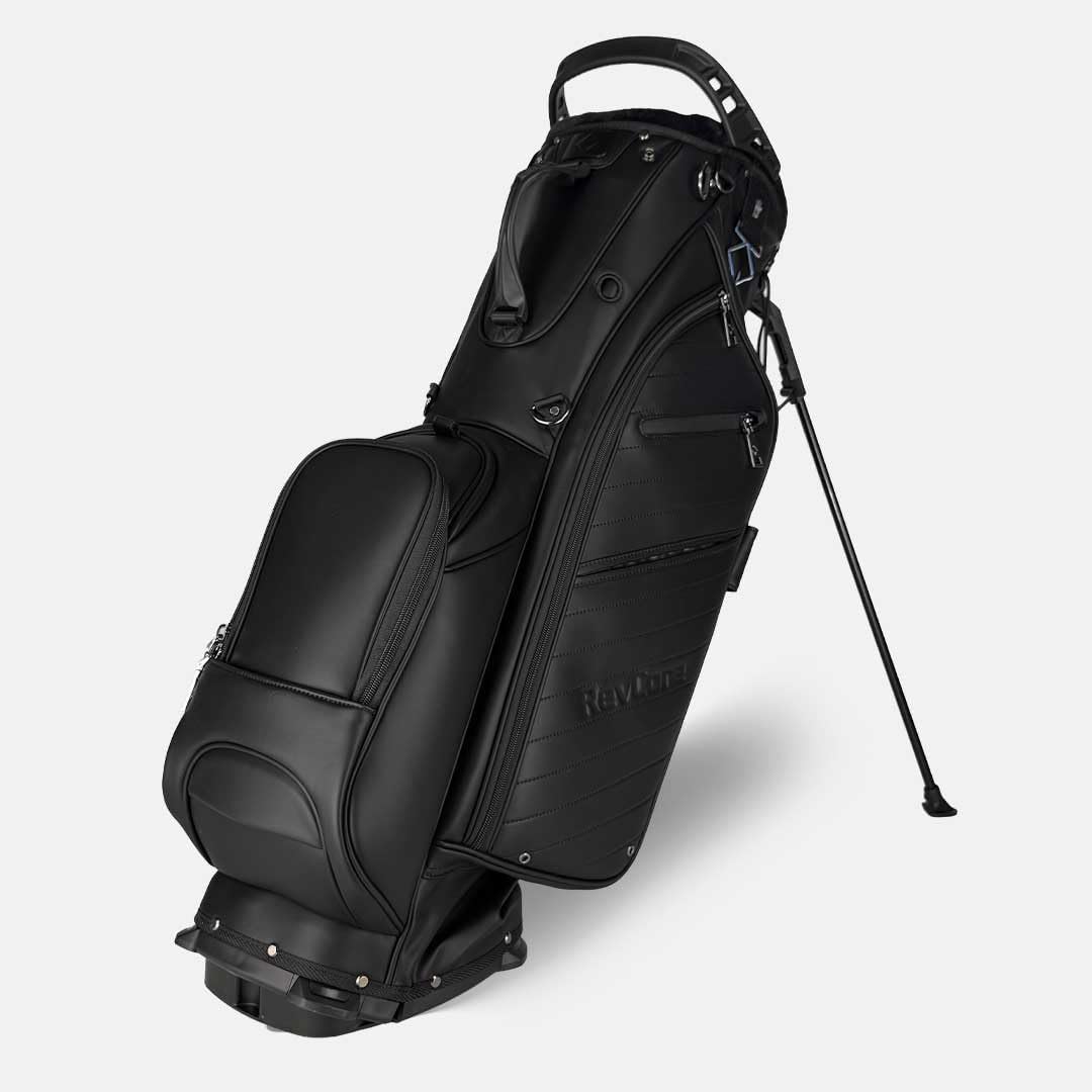 CADDYDADDY Upgraded Hybrid Luxury Golf Stand Bag, Tour Grade Synthetic Leather w/ScratchGuard, 14 Way or 6 Way Dividers, 2 Cooler Pockets, Magnetic Felt-Lined Pocket, Ball and Accessory Pocket