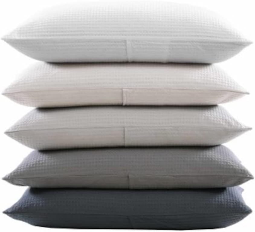 Vera Wang - King Comforter Set, Soft Cotton Bedding with Waffle Pique Texture & Smooth Cotton Percale Reverse, Medium Weight for Year-Round Comfort, 3 Piece Bed Set with Matching Pillowcases (White)