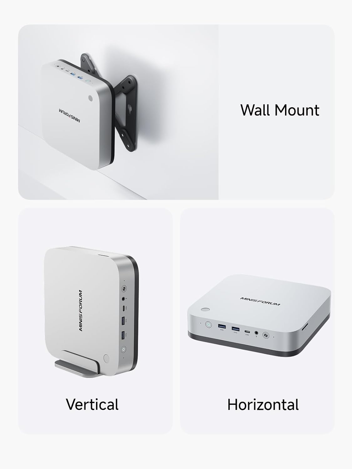 MINISFORUM Mini PC AI X1 Pro AMD Ryzen AI 9 HX370(12 Cores/24 Threads, up to 5.1GHz)&AMD Radeon 890M Mini Gaming Computer,32GB DDR5 512 PCIe 4.0 SSD, 8K Quad Display,Dual 2.5 LAN/WiFi 7/BT5.4/Oculink