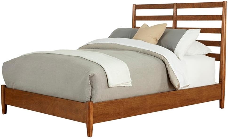Home Square 3 Piece Set with Standard King Bed and 2-Drawer Nightstand in Acorn