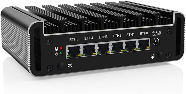 Firewall Industrial Mini PC Inṭel Core 3865U(15W) 6X 2.5 GbE i211AT LAN, AES-NI, 4GB DDR4 128GB MSATA Router Network Security 4XUSB3.0/VGA/HD/Wi-Fi