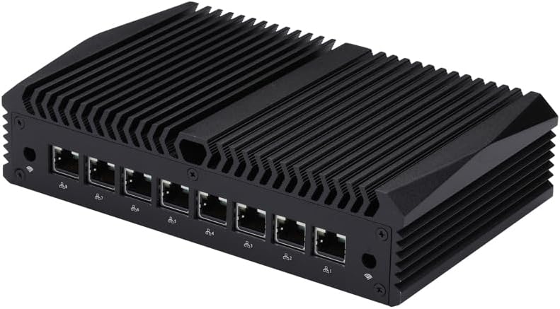 Qotom Q1052GE Mini PC Core i5-8260U, 4GB RAM 64GB SSD, 8x2.5GbE LAN, High-Performance OPNsense Router