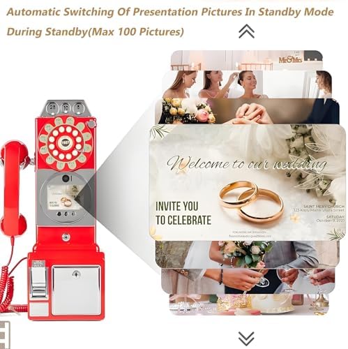 Customized 1080P Video Audio Guest Book with 32GB SD Card, Retro 1950s Style Wedding Guestbook for Recording Messages, Vintage Audio Memories (White)
