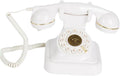 Audio Guest Book Wedding Phone, Vintage Design Telephone Recorder Record Messages Decorative Desk Phone for Party, Birthdays(White)