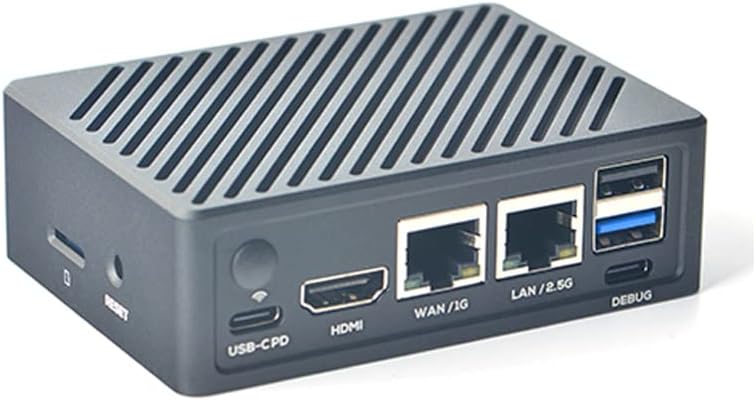 Nanopi R6C Mini WiFi Router OpenWRT with PCle Gbps Ethernet Ports LPDDR4X 4GB RAM Onboard 6Tops NPU Mali-G610 GPU RK3588S Soc for NAS IOT Smart Home Gateway Support FriendlyWrt (with CNC Metal Case)