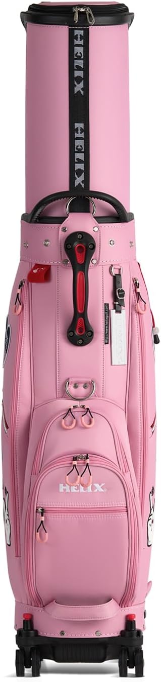 HELIX Women's Golf Bag with Wheels, Retractable Golf Cart Bag for Ladies, Easy to Carry and Travel