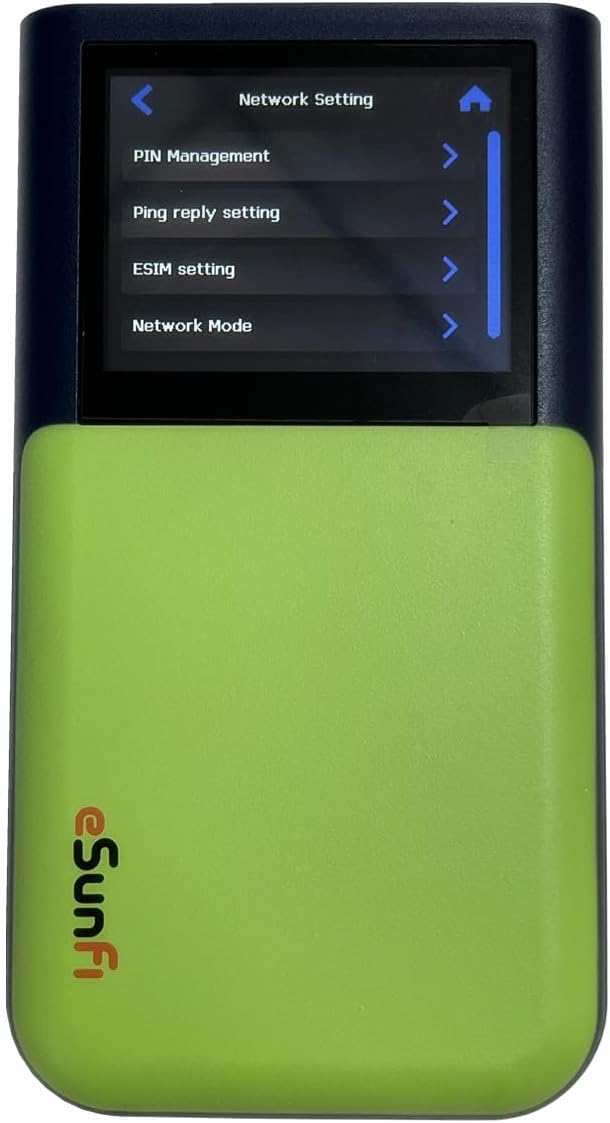 eSunFi SHFiEL62 5G eSim Mobile Hotspot Router Portable WiFi Router, with Sim Card Slot, up to 32 WiFi terminals, 2.4 inch Touch Panel, WiFi6, for Home/Business/Travel (NA Version)