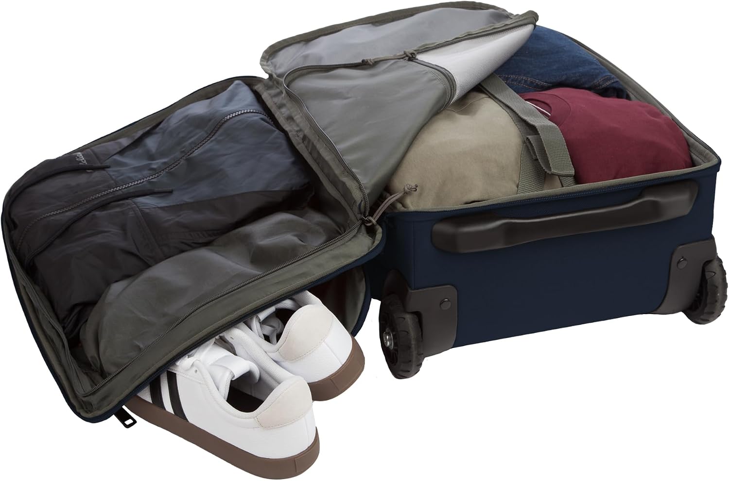 Eddie Bauer Excursion Traveling 22 Rolling Duffel Bag with Lightweight Telescopic Handles and Rugged Wheels - 40L, Brook