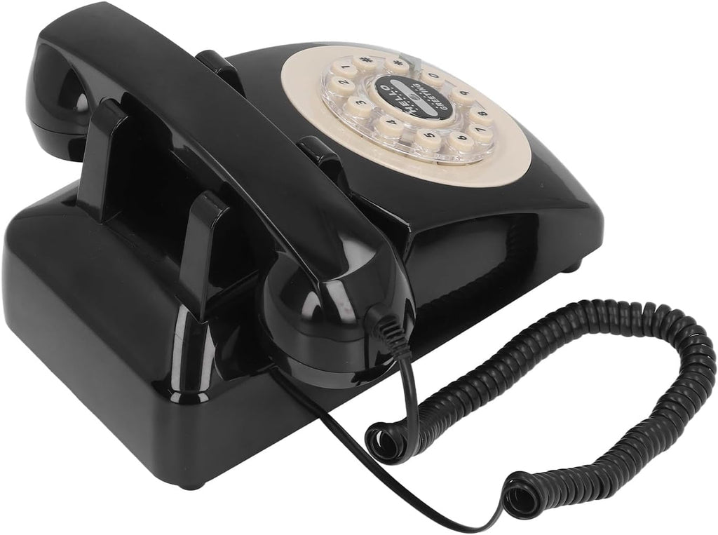Audio Guest Book, Vintage Phone Design with 120 Hours 8G Capacity for Weddings and Special Events (Black)