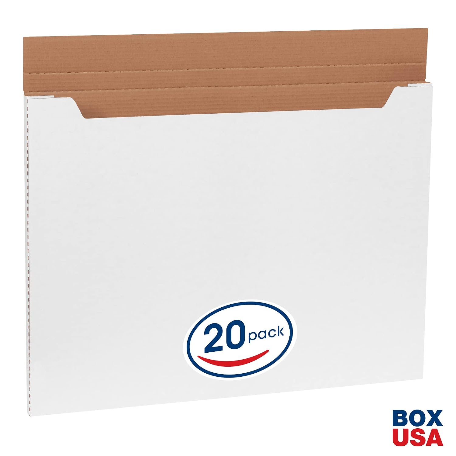Box USA BM30221 30'L x 22 1/2'W x 1'H, White (Pack of 20)