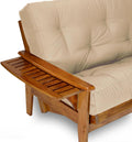 Nirvana Futons Eastridge Futon Set - Queen Size, Frame, 8' Mattress, Microfiber Sussex Khaki Cover