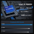 Thdeukoty Mini PC with Core i9-9880H 2.3 up to 4.8GHz, 32G DDR4 1T SSD, Windows 11 Pro Desktop Computer, DP*1, HDMI*2 Support Triple Display, WiFi6E/BT5.3, VESA, Optical, Dual 2.5G LAN