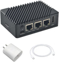 Nanopi R5S Router RK3568 development board OpenWRT A55 HDMI2.0 2.5G Gigabit network port Mini Router (4GB Mental case with 20W PD Power Supply)