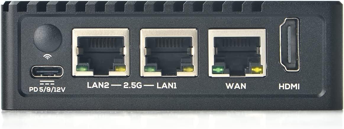 Nanopi R5S Router RK3568 development board OpenWRT A55 HDMI2.0 2.5G Gigabit network port Mini Router (4GB Mental case with 20W PD Power Supply)