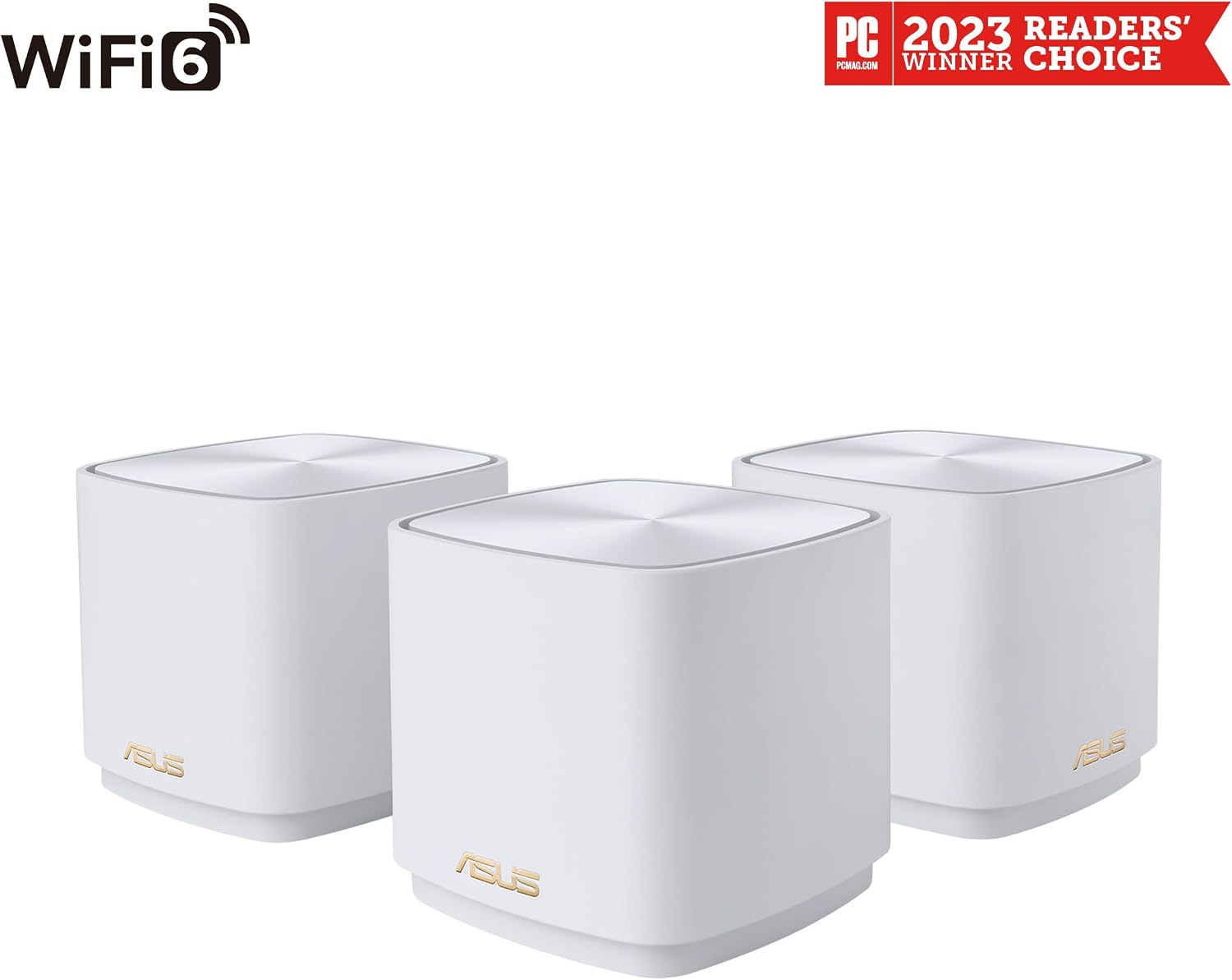 ASUS ZenWiFi AX Mini (XD5) Dual-Band Whole Home Mesh WiFi System (3 Pack) (Renewed)