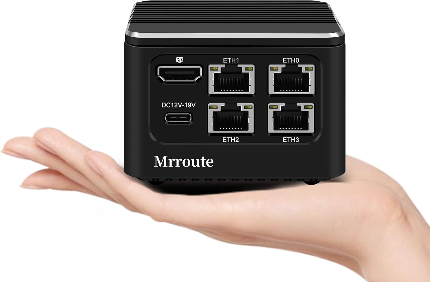 MR-M1 Plus Mini Router Alder Lake i3-N305, 8C/8T, up to 3.8 GHz,16G RAM NO SSD, Type-C/HDMI 4K Dual Display,4X LAN i226-V 2.5GbE Ports/USB3.1 Gen2,Linux/Ubuntu PC