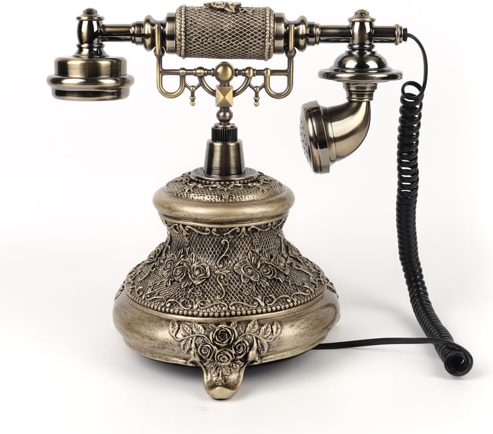 Antique European Wedding Birthday Party Audio Guestbook Phone (Vintage Bronze)
