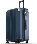 LEVEL8 Grace Luggage, 28 Inch Hardside Suitcase, Abs+Pc Harshell Spinner Luggage with Tsa Lock, Spinner Wheels, Blue, 28 Inch