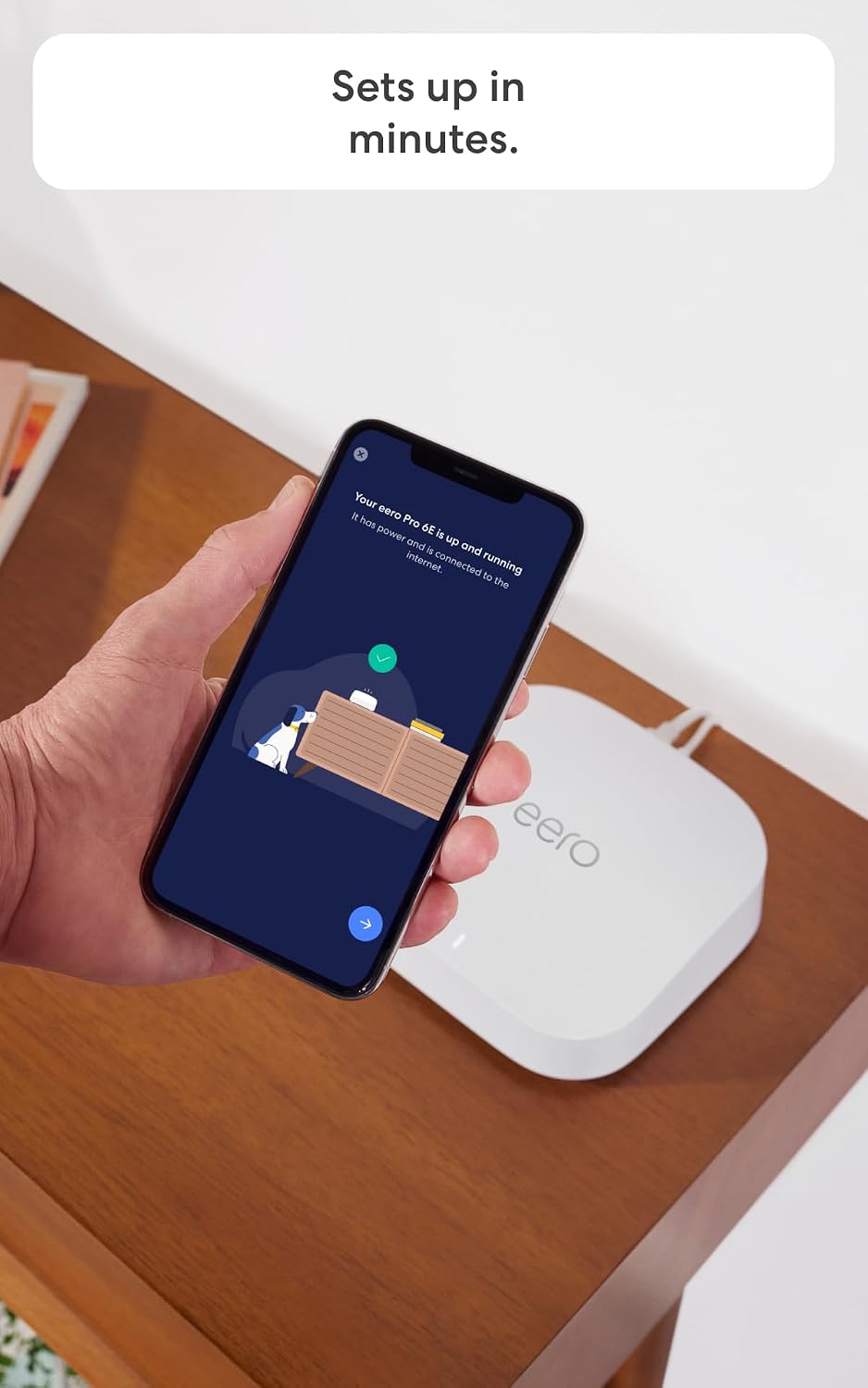 Amazon eero Pro 6E mesh wifi router with 1 month free eero Business (auto-renews annually) - Coverage up to 2,000 sq. ft., Connect 100+ devices, 1-pack