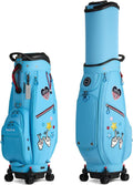 HELIX Women's Golf Bag with Wheels, Retractable Golf Cart Bag for Ladies, Easy to Carry and Travel