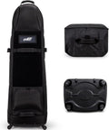 Self Standing Upright All Direction 4 Spinner Swivel Wheel Golf Travel Bag. Soft-Sided Fully Padded Heavy Duty Fabric. Multidirectional Airline Travel Cover Case. Compact Foldable Carry Bag Included.